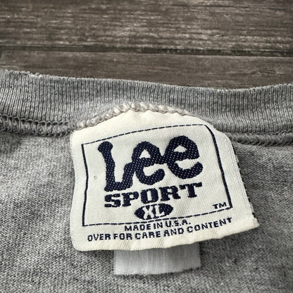 VTG LEE SPORT OAKLAND RAIDERS SPELL OUT LOGO T-SHIRT TEE GRAY BLACK SZ XL Yesterday's Fits Clothing Fashion Vintage Streetwear Fashion Item