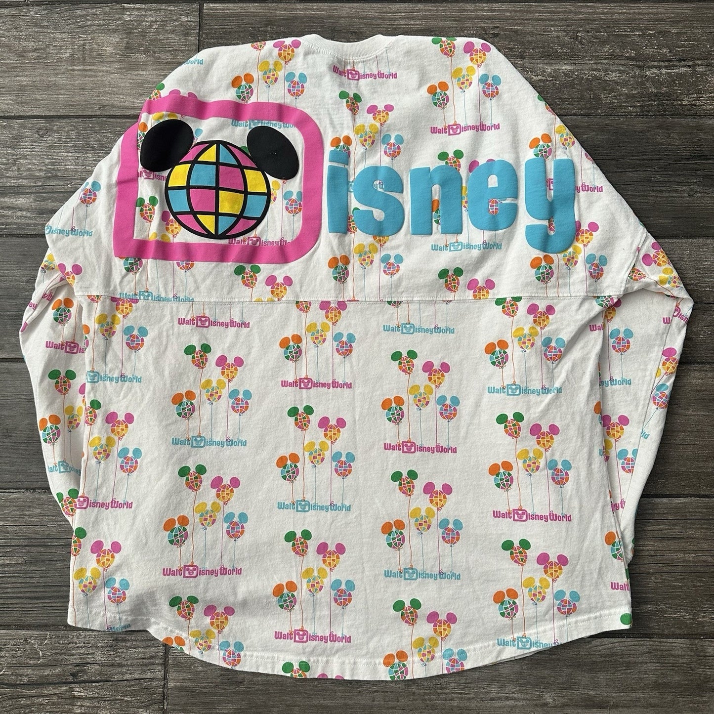 SPIRIT JERSEY WALT DISNEY WORLD VAULT 50 BALLOONS WHITE AOP SHIRT XL Yesterday's Fits Clothing Fashion Vintage Streetwear Fashion Item