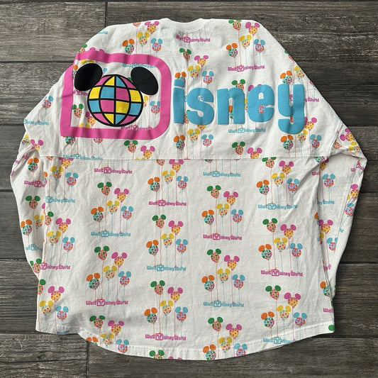 SPIRIT JERSEY WALT DISNEY WORLD VAULT 50 BALLOONS WHITE AOP SHIRT XL Yesterday's Fits Clothing Fashion Vintage Streetwear Fashion Item