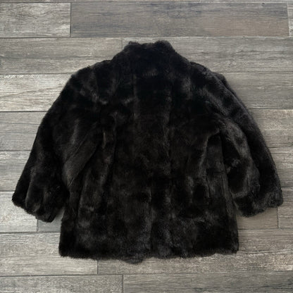 VTG 70'S USA MADE MINK FUR COAT DARK BROWN RED LINING FITS SZ L/XL WMNS Yesterday's Fits Clothing Fashion Vintage Streetwear Fashion Item