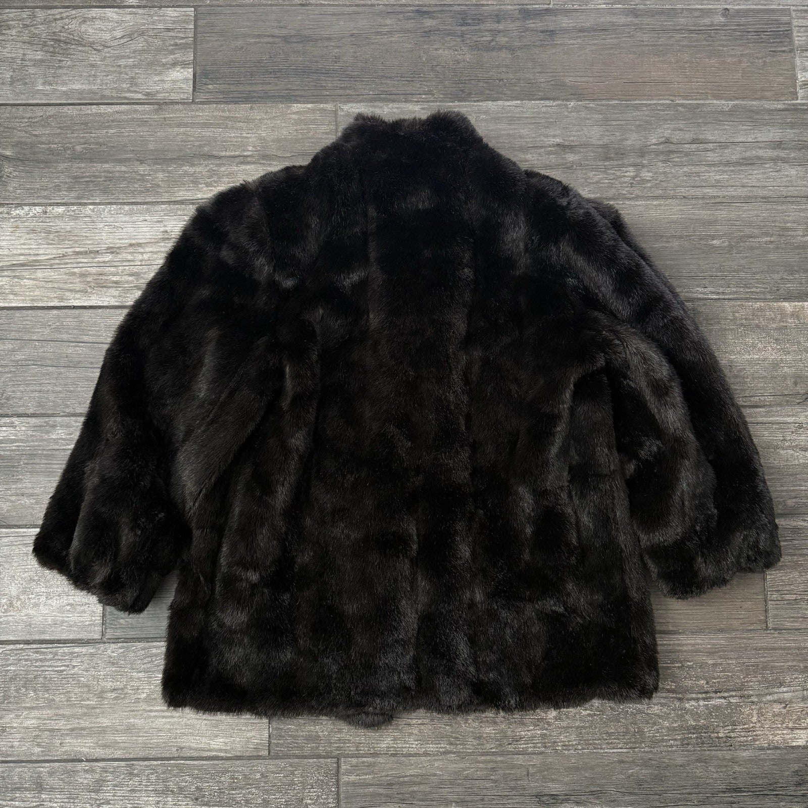 VTG 70'S USA MADE MINK FUR COAT DARK BROWN RED LINING FITS SZ L/XL WMNS Yesterday's Fits Clothing Fashion Vintage Streetwear Fashion Item