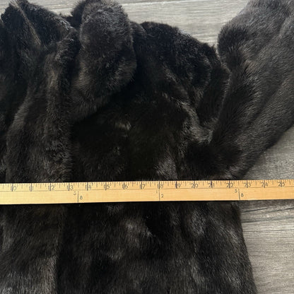 VTG 70'S USA MADE MINK FUR COAT DARK BROWN RED LINING FITS SZ L/XL WMNS Yesterday's Fits Clothing Fashion Vintage Streetwear Fashion Item