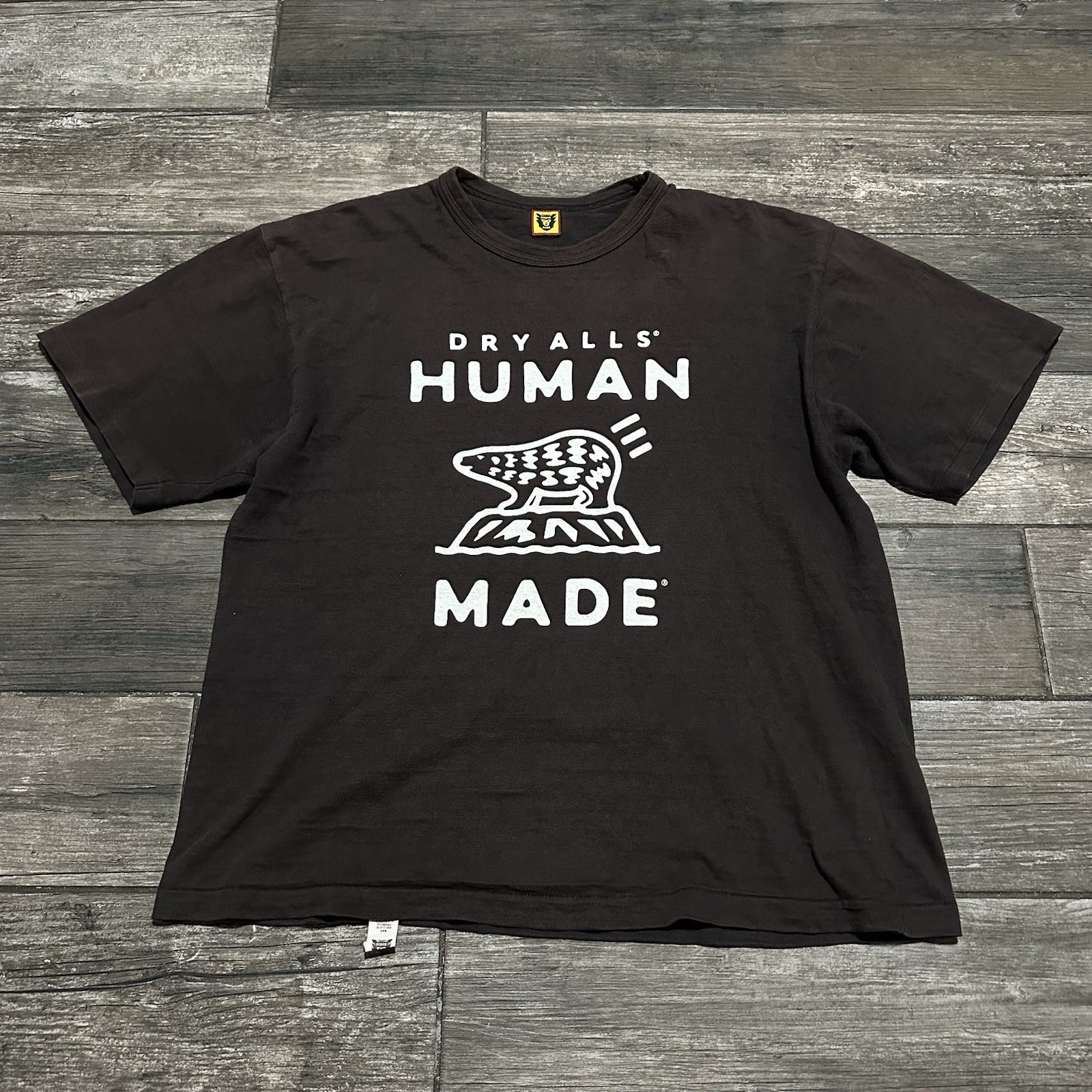 HUMAN MADE DRY ALLS 1919 POLAR BEAR BROWN T-SHIRT SZ XXL JAPAN MADE HUMAN MADE Clothing Fashion Vintage Streetwear Fashion Item