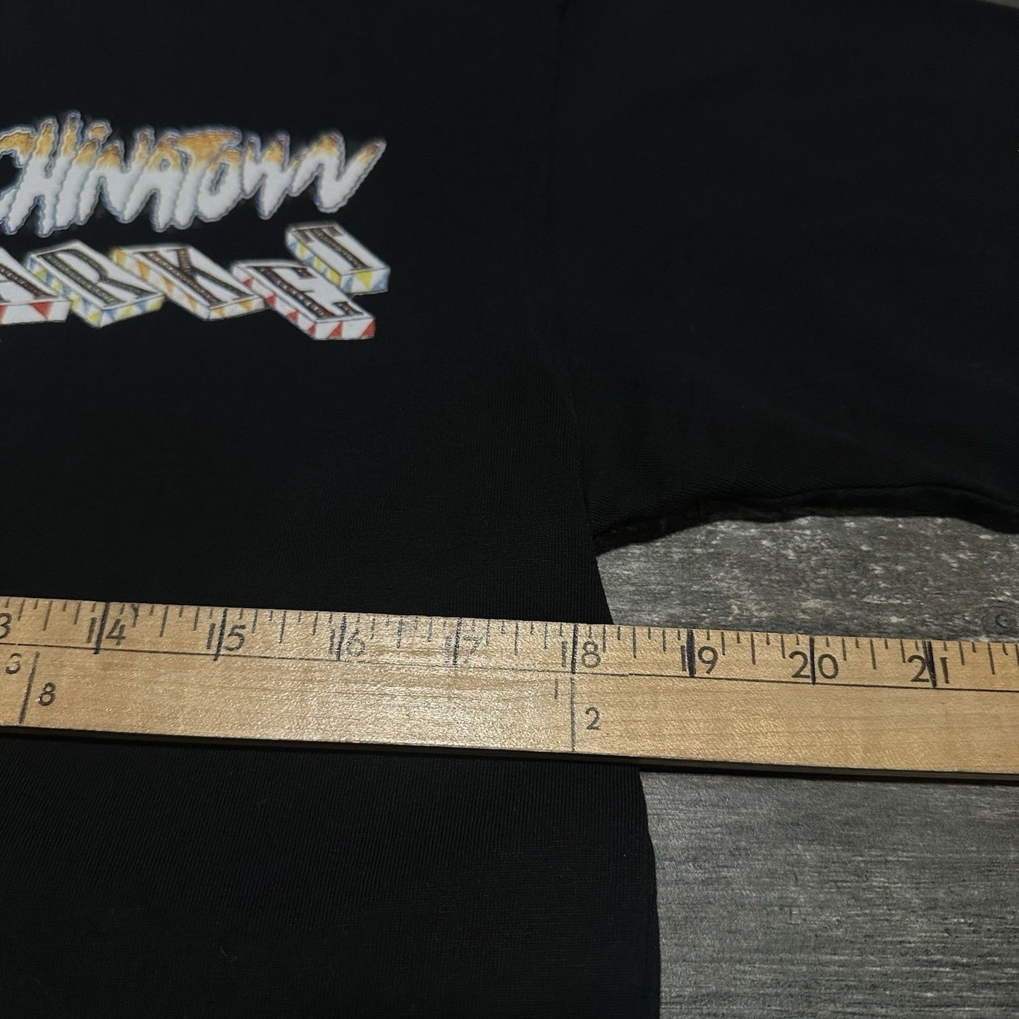 CHINATOWN MARKET BLOCK T-SHIRT BLACK GRAPHIC TEE SZ M STREETWEAR SKATE Yesterday's Fits Clothing Fashion Vintage Streetwear Fashion Item