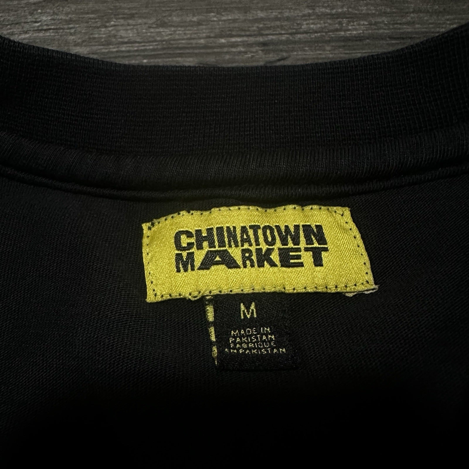 CHINATOWN MARKET BLOCK T-SHIRT BLACK GRAPHIC TEE SZ M STREETWEAR SKATE Yesterday's Fits Clothing Fashion Vintage Streetwear Fashion Item