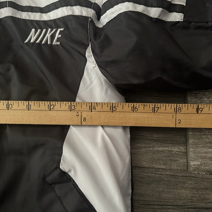 VTG Y2K NIKE FULL ZIP WINTER PUFFER JACKET COAT HOODED SZ YOUTH 7 BLACK GREY Yesterday's Fits Clothing Fashion Vintage Streetwear Fashion Item