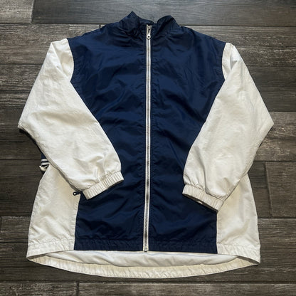 Y2K NIKE BLUE WHITE WINDBREAKER JACKET WOMEN'S SZ M SILVER TAG OVERSIZED Yesterday's Fits Clothing Fashion Vintage Streetwear Fashion Item