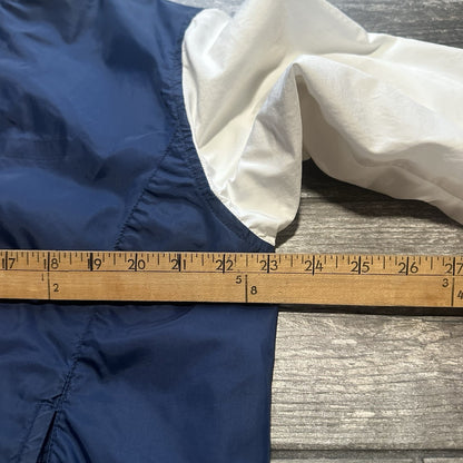Y2K NIKE BLUE WHITE WINDBREAKER JACKET WOMEN'S SZ M SILVER TAG OVERSIZED Yesterday's Fits Clothing Fashion Vintage Streetwear Fashion Item