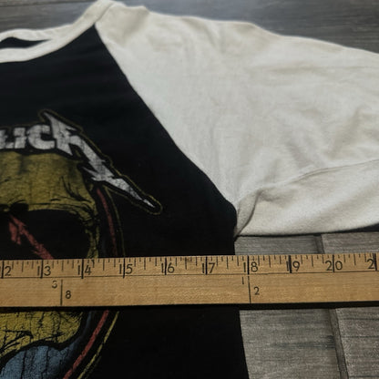 2018 METALLICA WORLD WIRED TOUR RAGLAN T-SHIRT NOW THAT WE'RE DEAD SZ M BLACK Yesterday's Fits Clothing Fashion Vintage Streetwear Fashion Item