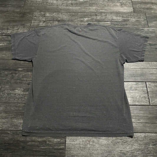 VTG FOX MOTORSPORTS GREY FADED DISTRESSED FLAMES LOGO T-SHIRT BAGGY FADE Yesterday's Fits Clothing Fashion Vintage Streetwear Fashion Item