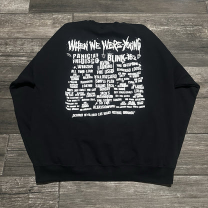2025 WHEN WE WERE YOUNG EMO FESTIVAL LAS VEGAS SWEATSHIRT BLACK XL BLINK-182 Yesterday's Fits Clothing Fashion Vintage Streetwear Fashion Item