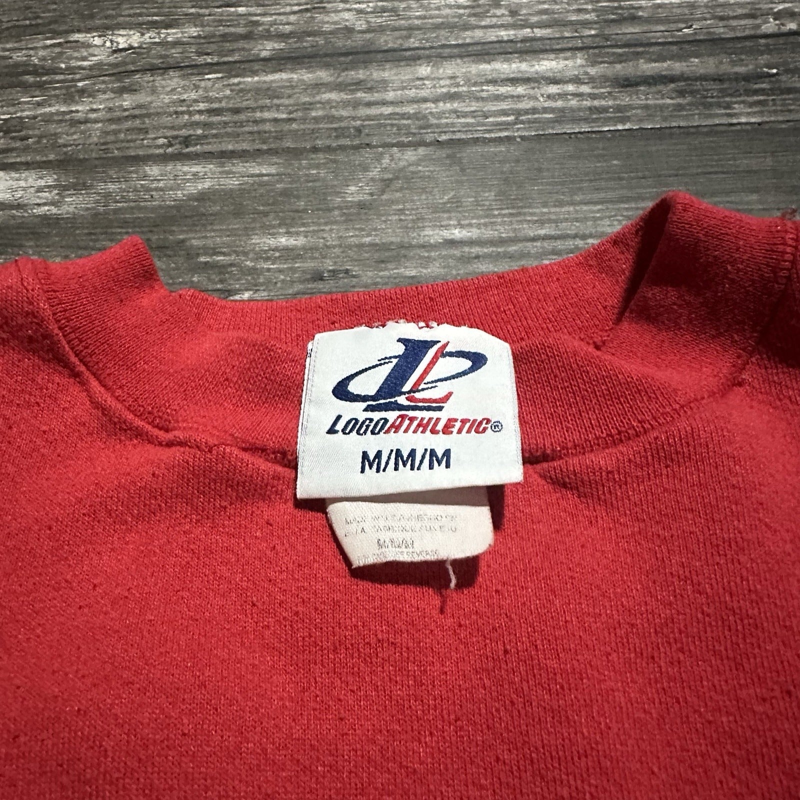 VTG 90s LOGO ATHLETIC OHIO STATE BUCKEYES RED PULLOVER SWEATSHIRT SZ L Yesterday's Fits Clothing Fashion Vintage Streetwear Fashion Item