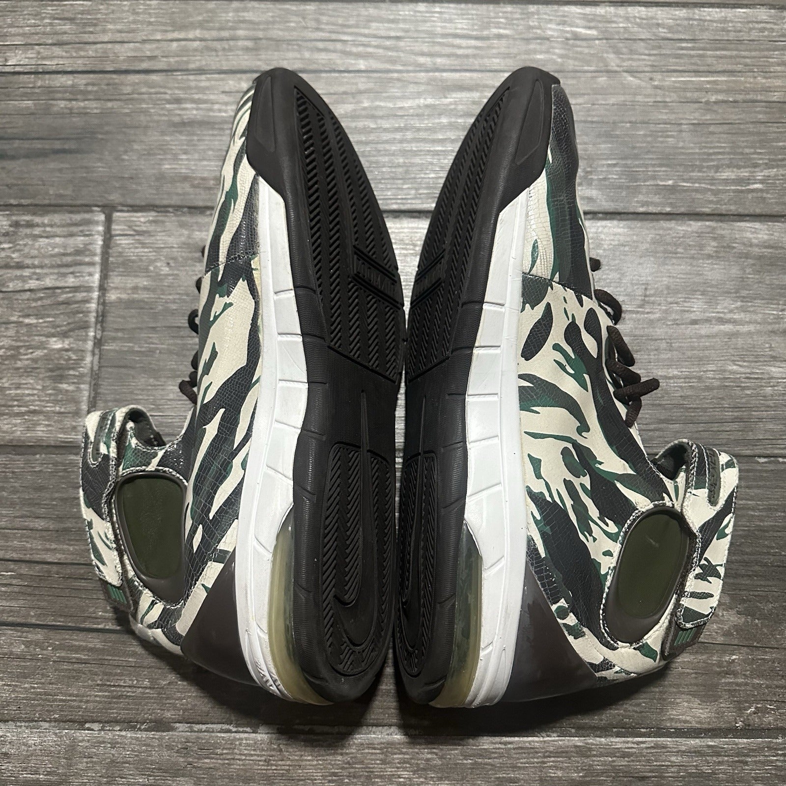 NIKE MAX AIR HIGH CAMO 312554 121 GREEN BLACK WHITE NO BOX SZ 13 SNEAKERS Yesterday's Fits Clothing Fashion Vintage Streetwear Fashion Item