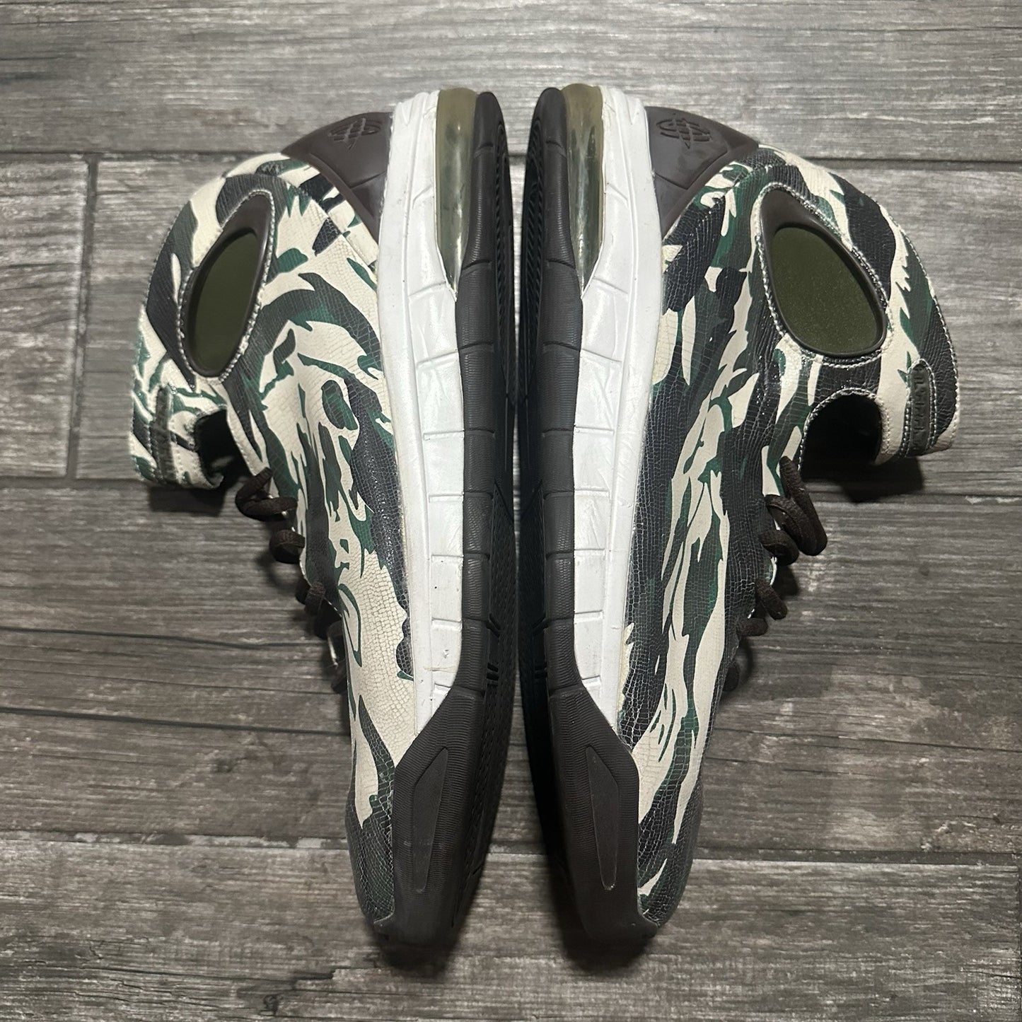 NIKE MAX AIR HIGH CAMO 312554 121 GREEN BLACK WHITE NO BOX SZ 13 SNEAKERS Yesterday's Fits Clothing Fashion Vintage Streetwear Fashion Item