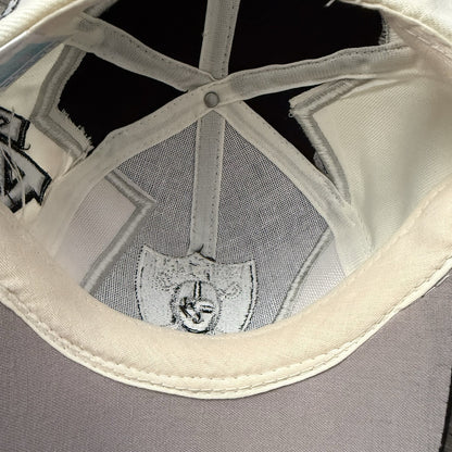VTG DREW PEARSON RAIDERS JAGGED BOLT BLACK WHITE SILVER SNAPBACK HAT WOOL BLEND Yesterday's Fits Clothing Fashion Vintage Streetwear Fashion Item