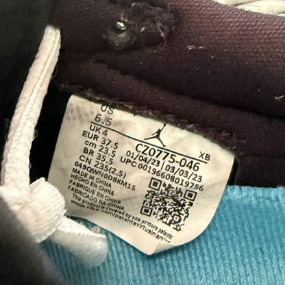 WMNS AIR JORDAN 1 LOW NC TO CHI CZ0775-046 6.5 PREOWNED NO BOX BLUE RED BLACK Yesterday's Fits Clothing Fashion Vintage Streetwear Fashion Item