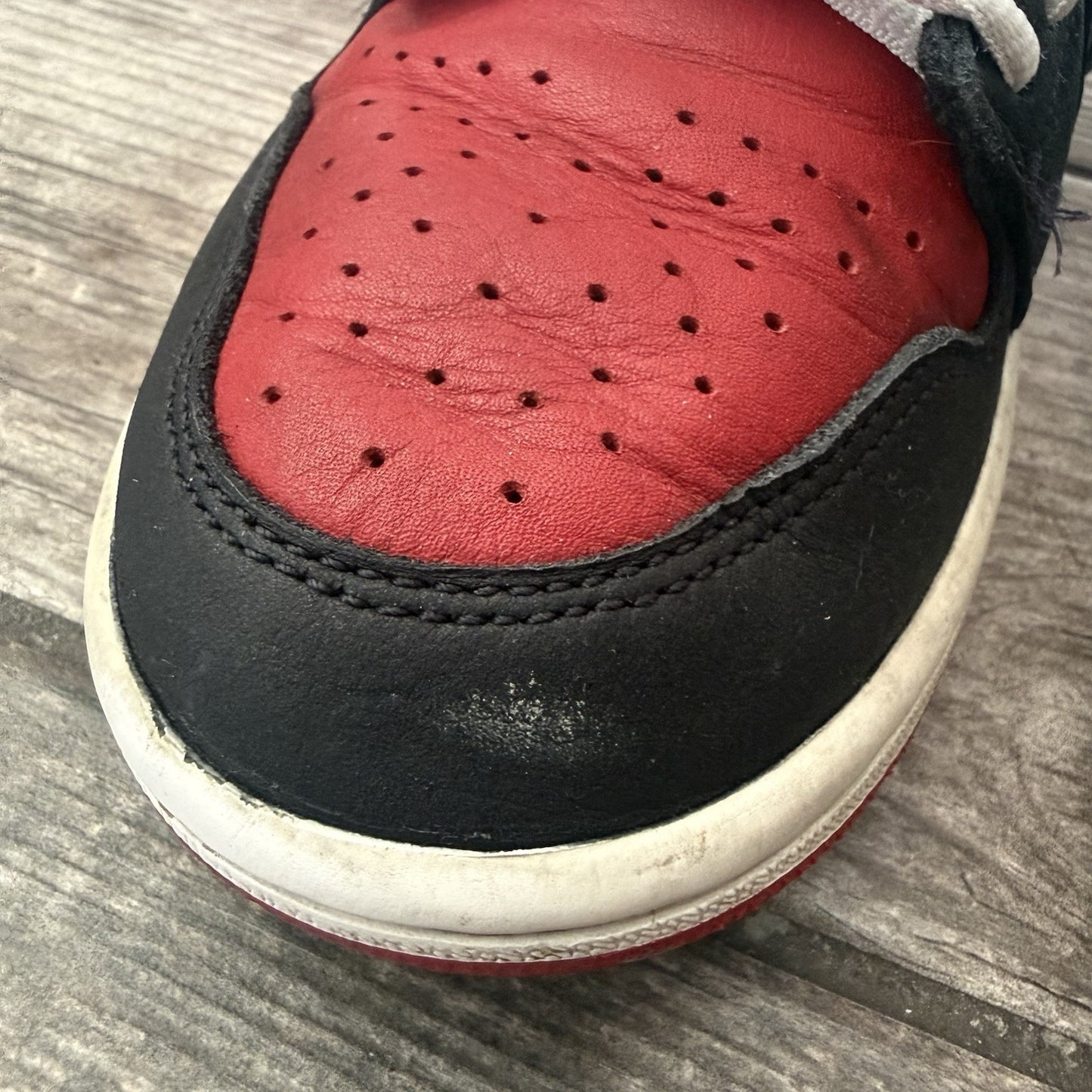 WMNS AIR JORDAN 1 LOW NC TO CHI CZ0775-046 6.5 PREOWNED NO BOX BLUE RED BLACK Yesterday's Fits Clothing Fashion Vintage Streetwear Fashion Item