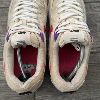 NIKE AIR MAX 90 SPRUNG SESAME DM8171-200 TAN BEIGE PURPLE PINK WMNS SZ 11 NO BOX Yesterday's Fits Clothing Fashion Vintage Streetwear Fashion Item