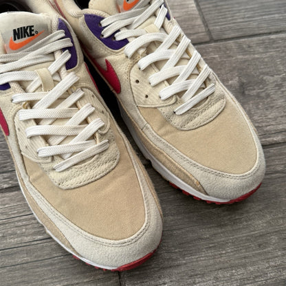 NIKE AIR MAX 90 SPRUNG SESAME DM8171-200 TAN BEIGE PURPLE PINK WMNS SZ 11 NO BOX Yesterday's Fits Clothing Fashion Vintage Streetwear Fashion Item