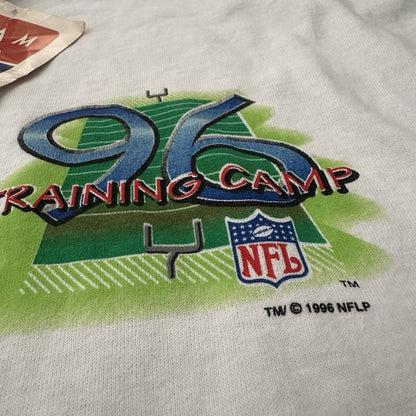 VTG NWT 1996 NFL TRAINING CAMP WHITE T-SHIRT FOOTBALL LOGO ATHLETIC NEW SZ XL Yesterday's Fits Clothing Fashion Vintage Streetwear Fashion Item