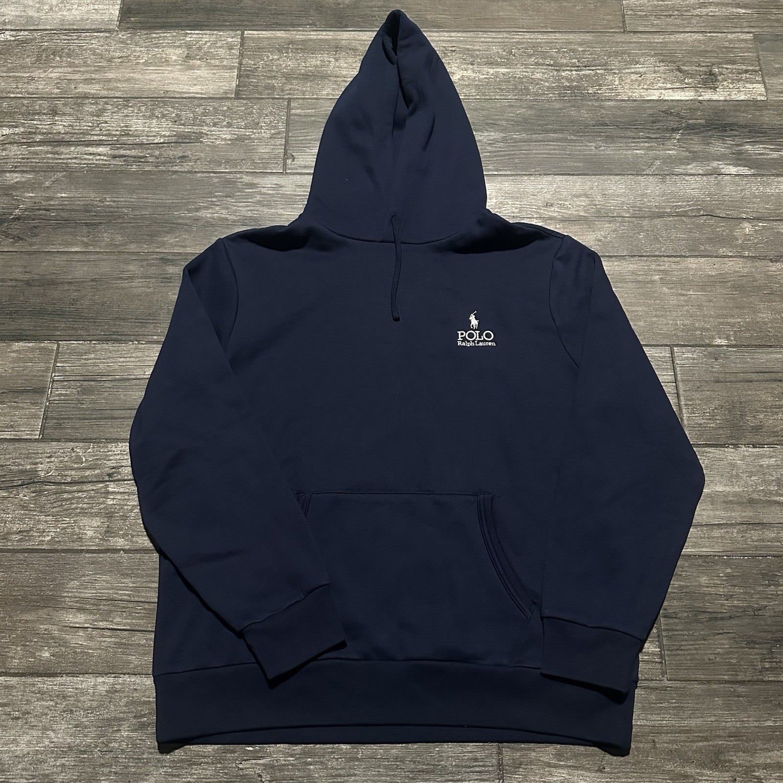 POLO RALPH LAUREN PULLOVER HOODIE NAVY BLUE LOGO SWEATSHIRT SZ XL PONY Yesterday's Fits Clothing Fashion Vintage Streetwear Fashion Item