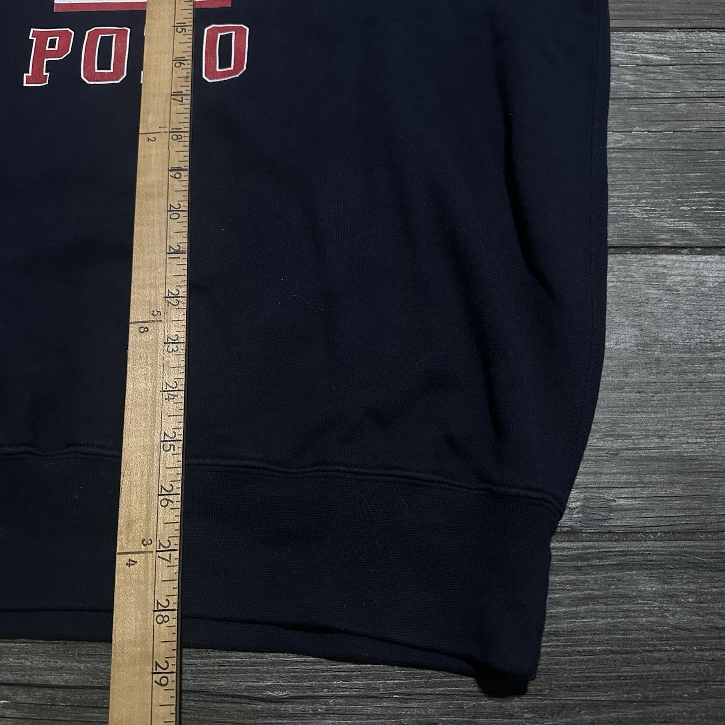 POLO RALPH LAUREN NAVY BLUE USA FLAG PULLOVER CREWNECK SWEATSHIRT SZ M Yesterday's Fits Clothing Fashion Vintage Streetwear Fashion Item