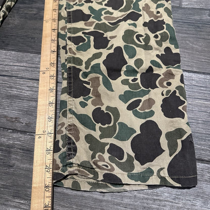 VTG 1970s MILITARY ISSUE GREEN BROWN CAMO PANTS MEASURES 34x30 SZ L DUCK FROG Yesterday's Fits Clothing Fashion Vintage Streetwear Fashion Item