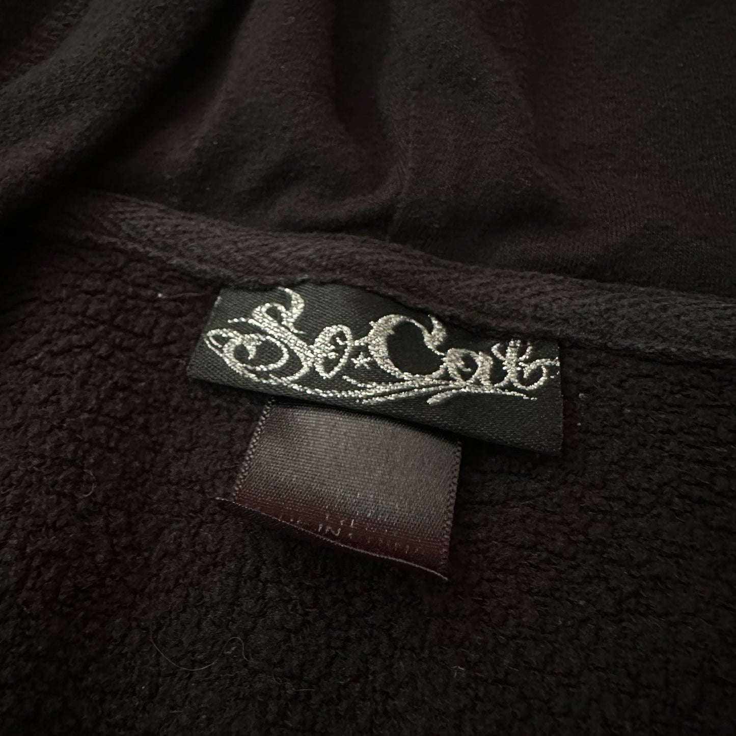 Y2K NO FEAR SO CAL ANGEL WINGS BLACK DEEP CUT RHINESTONE HOODIE SWEATSHIRT SZ M Yesterday's Fits Clothing Fashion Vintage Streetwear Fashion Item