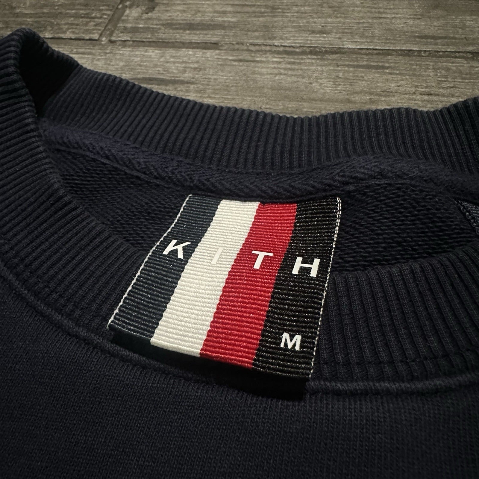 KITH USA OLYMPICS NATIONAL TEAM NAVY BLUE CREWNECK SWEATSHIRT SZ M FLAG PATCH Yesterday's Fits Clothing Fashion Vintage Streetwear Fashion Item