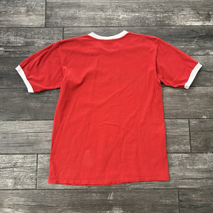 Y2K NIKE EMBROIDERED LOGO RINGER RED T-SHIRT SZ M WHITE TAG SHORT SLEEVE Yesterday's Fits Clothing Fashion Vintage Streetwear Fashion Item
