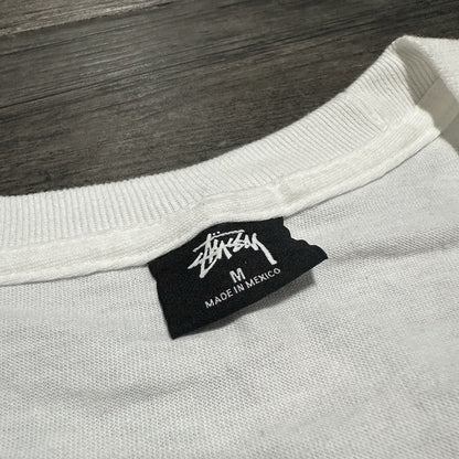 2019 STUSSY CACTUS PLANT FLEA MARKET CPFM AOP WHITE T-SHIRT SZ M MULTI-LOGO Yesterday's Fits Clothing Fashion Vintage Streetwear Fashion Item