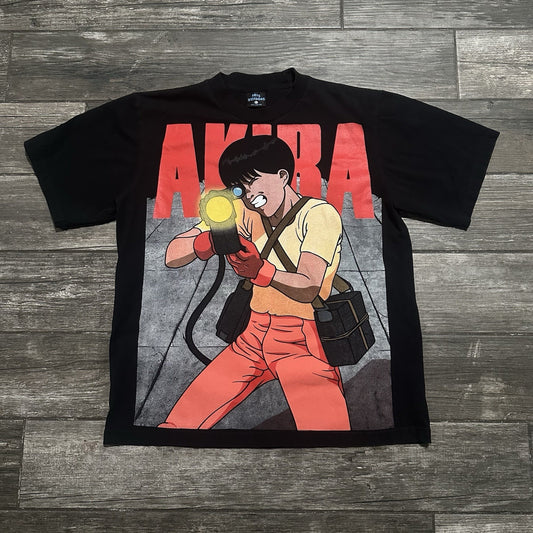 LETS VINTAGES AKIRA MODERN MOVIE PROMO ALL OVER PRINT AOP BLACK T-SHIRT SZ L Yesterday's Fits Clothing Fashion Vintage Streetwear Fashion Item