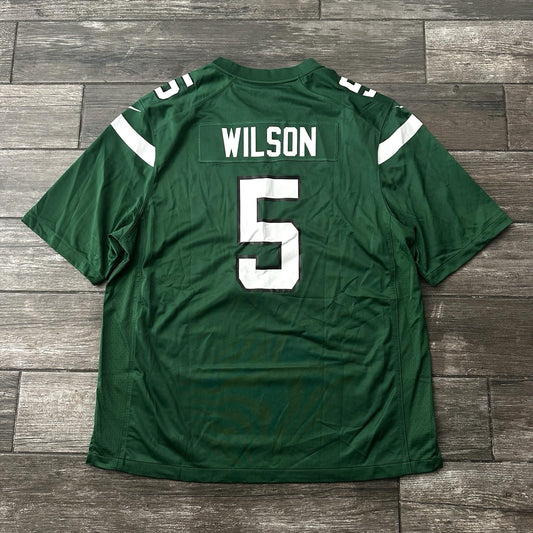 NIKE NEW YORK JETS GARRETT WILSON GREEN WHITE FOOTBALL JERSEY WR SZ XXL Yesterday's Fits Clothing Fashion Vintage Streetwear Fashion Item