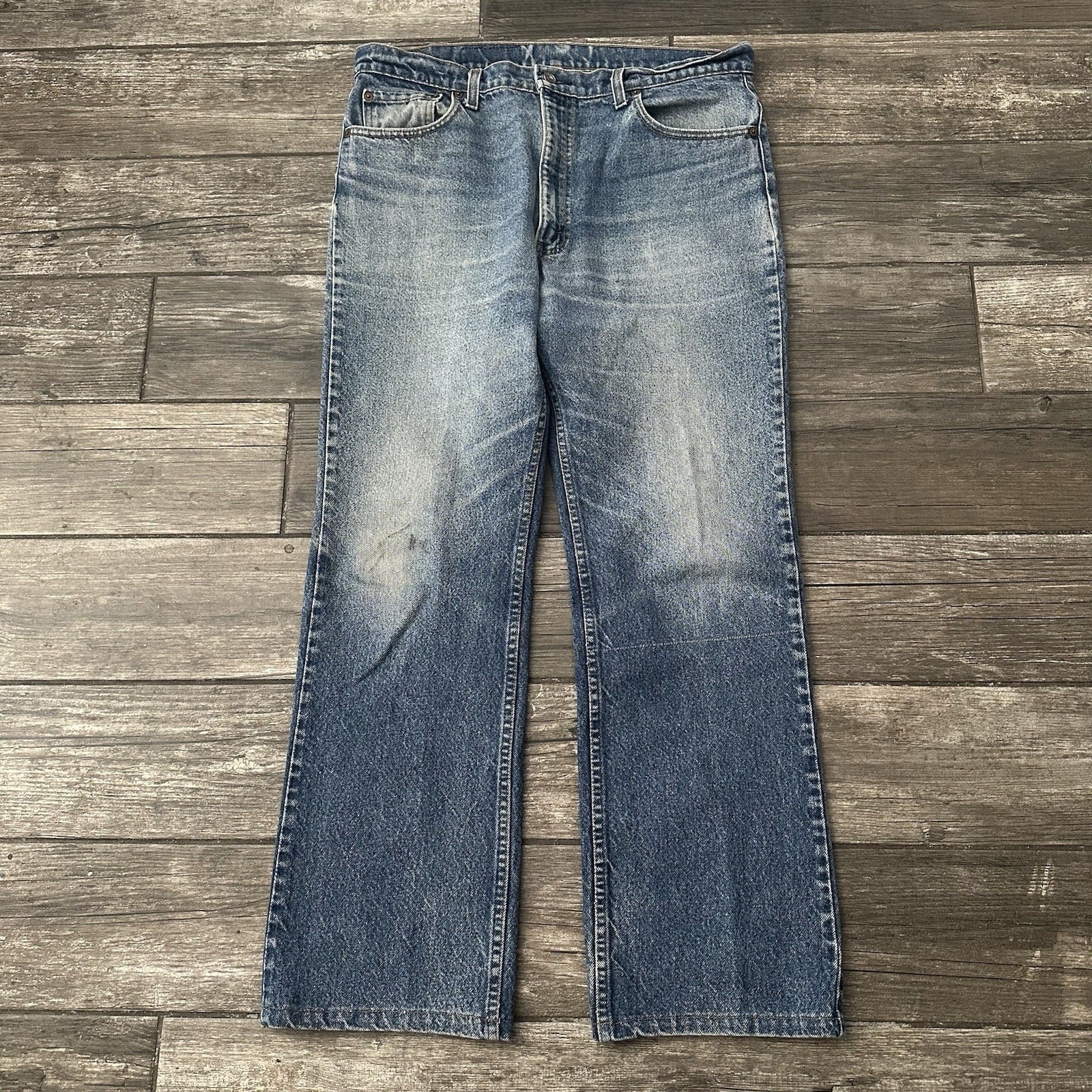 VTG 80s LEVIS 517 BLUE DENIM JEANS MEASURE 36X29 PANTS STRAIGHT LEG USA MADE (J) Yesterday's Fits Clothing Fashion Vintage Streetwear Fashion Item
