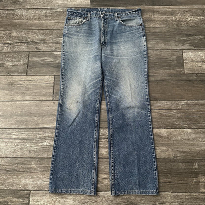 VTG 80s LEVIS 517 BLUE DENIM JEANS MEASURE 36X29 PANTS STRAIGHT LEG USA MADE (J) Yesterday's Fits Clothing Fashion Vintage Streetwear Fashion Item