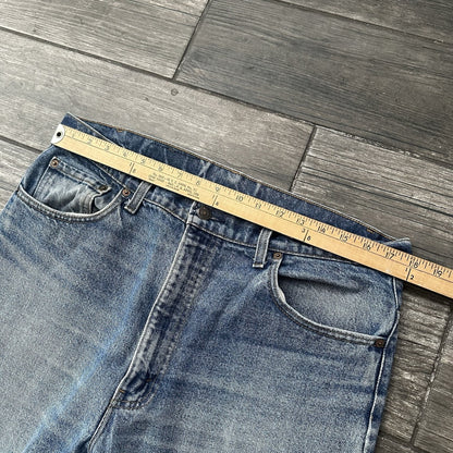 VTG 80s LEVIS 517 BLUE DENIM JEANS MEASURE 36X29 PANTS STRAIGHT LEG USA MADE (J) Yesterday's Fits Clothing Fashion Vintage Streetwear Fashion Item