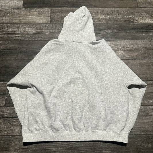 VTG 90s NIKE PULLOVER HOODIE CENTER SWOOSH LOGO GRAY BLACK SWEATSHIRT BOXY L Yesterday's Fits Clothing Fashion Vintage Streetwear Fashion Item