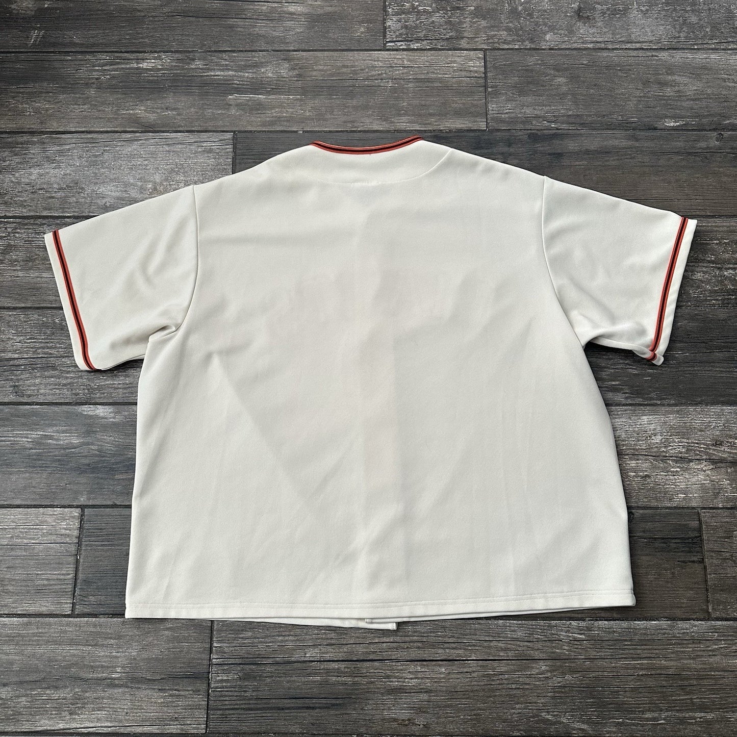 MAJESTIC SAN FRANCISCO GIANTS BLANK BASEBALL JERSEY BUTTON UP BEIGE 3XL Yesterday's Fits Clothing Fashion Vintage Streetwear Fashion Item