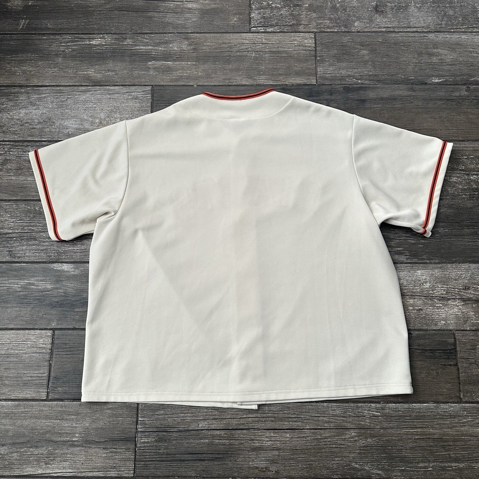 MAJESTIC SAN FRANCISCO GIANTS BLANK BASEBALL JERSEY BUTTON UP BEIGE 3XL Yesterday's Fits Clothing Fashion Vintage Streetwear Fashion Item
