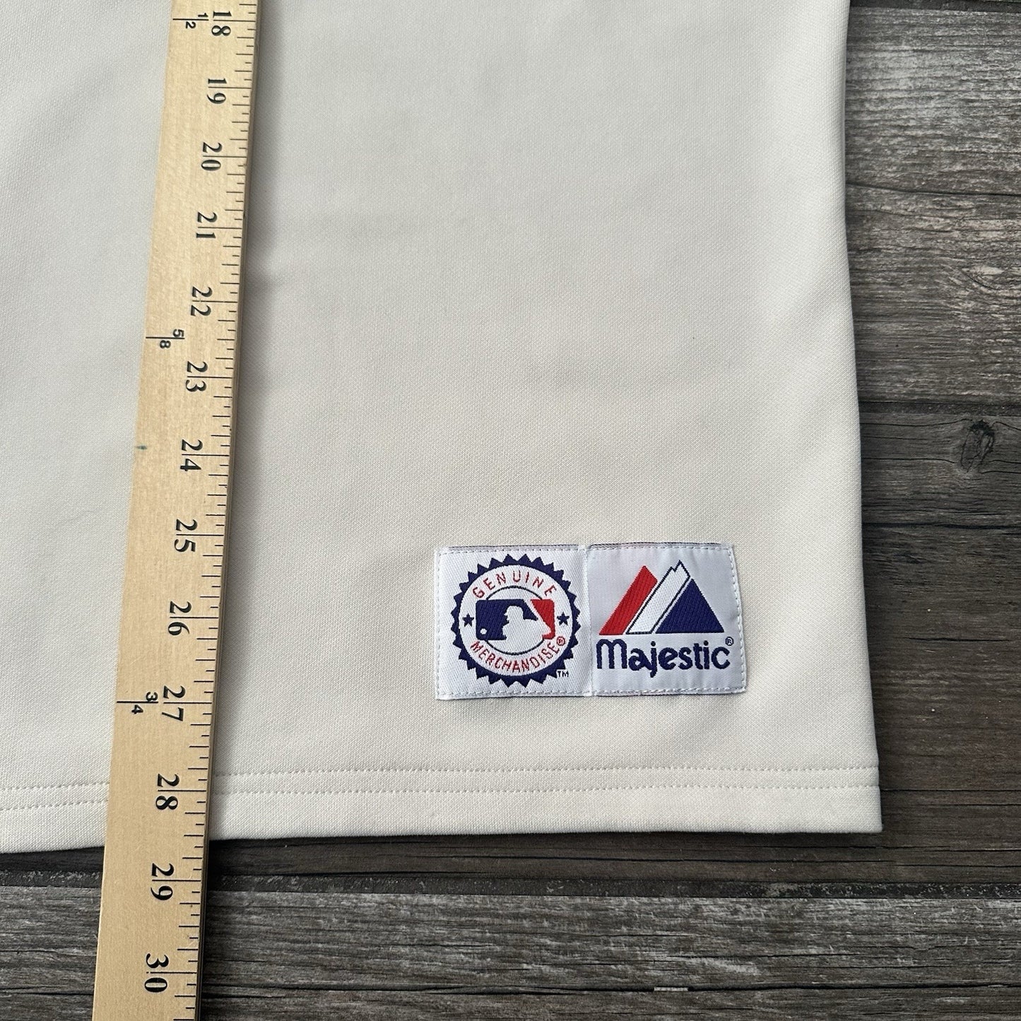MAJESTIC SAN FRANCISCO GIANTS BLANK BASEBALL JERSEY BUTTON UP BEIGE 3XL Yesterday's Fits Clothing Fashion Vintage Streetwear Fashion Item