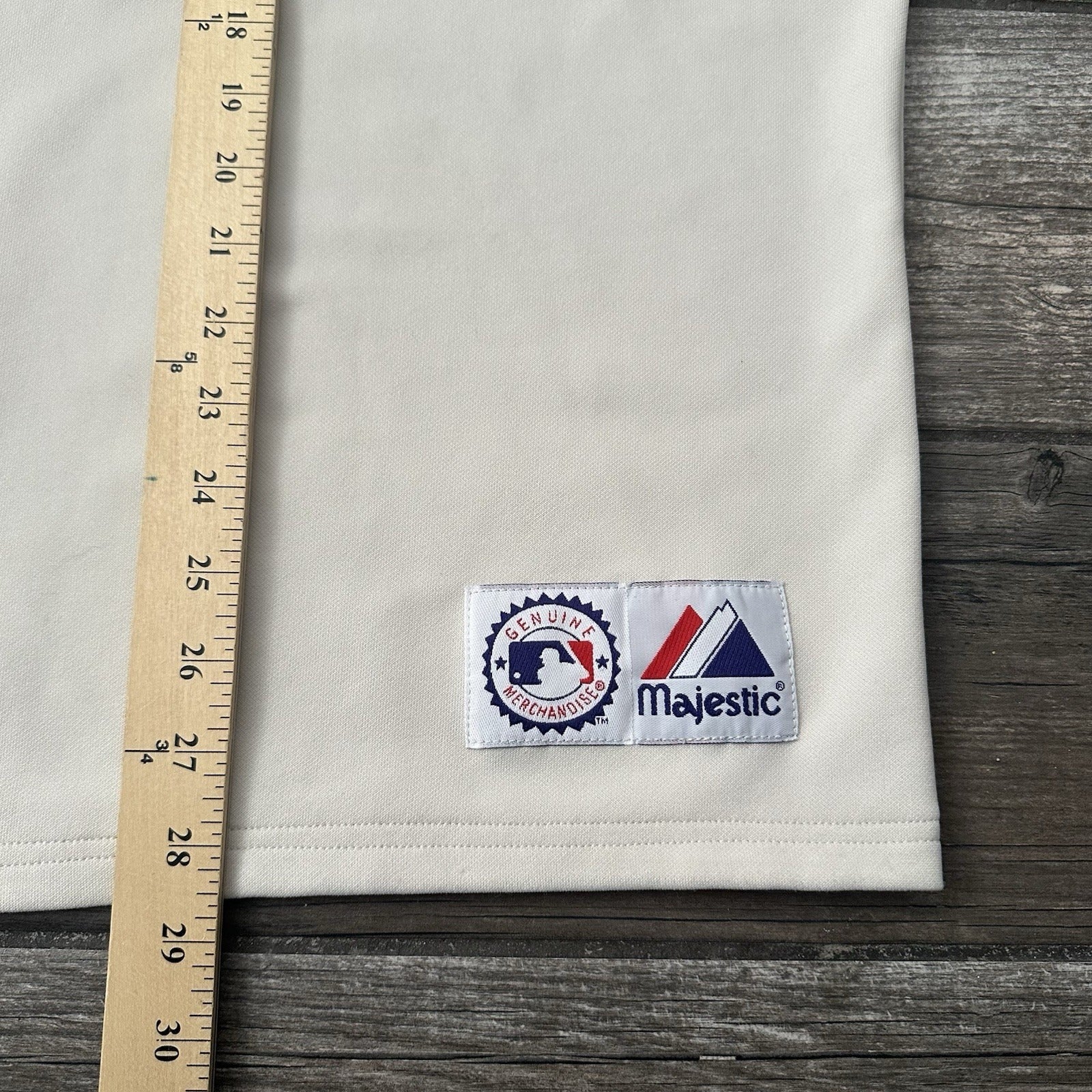 MAJESTIC SAN FRANCISCO GIANTS BLANK BASEBALL JERSEY BUTTON UP BEIGE 3XL Yesterday's Fits Clothing Fashion Vintage Streetwear Fashion Item
