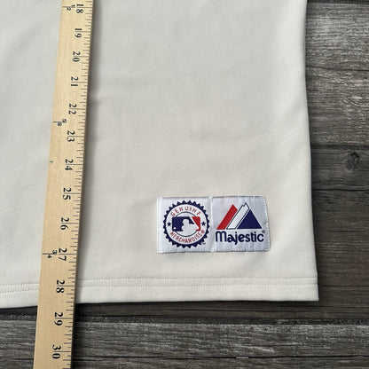 MAJESTIC SAN FRANCISCO GIANTS BLANK BASEBALL JERSEY BUTTON UP BEIGE 3XL Yesterday's Fits Clothing Fashion Vintage Streetwear Fashion Item