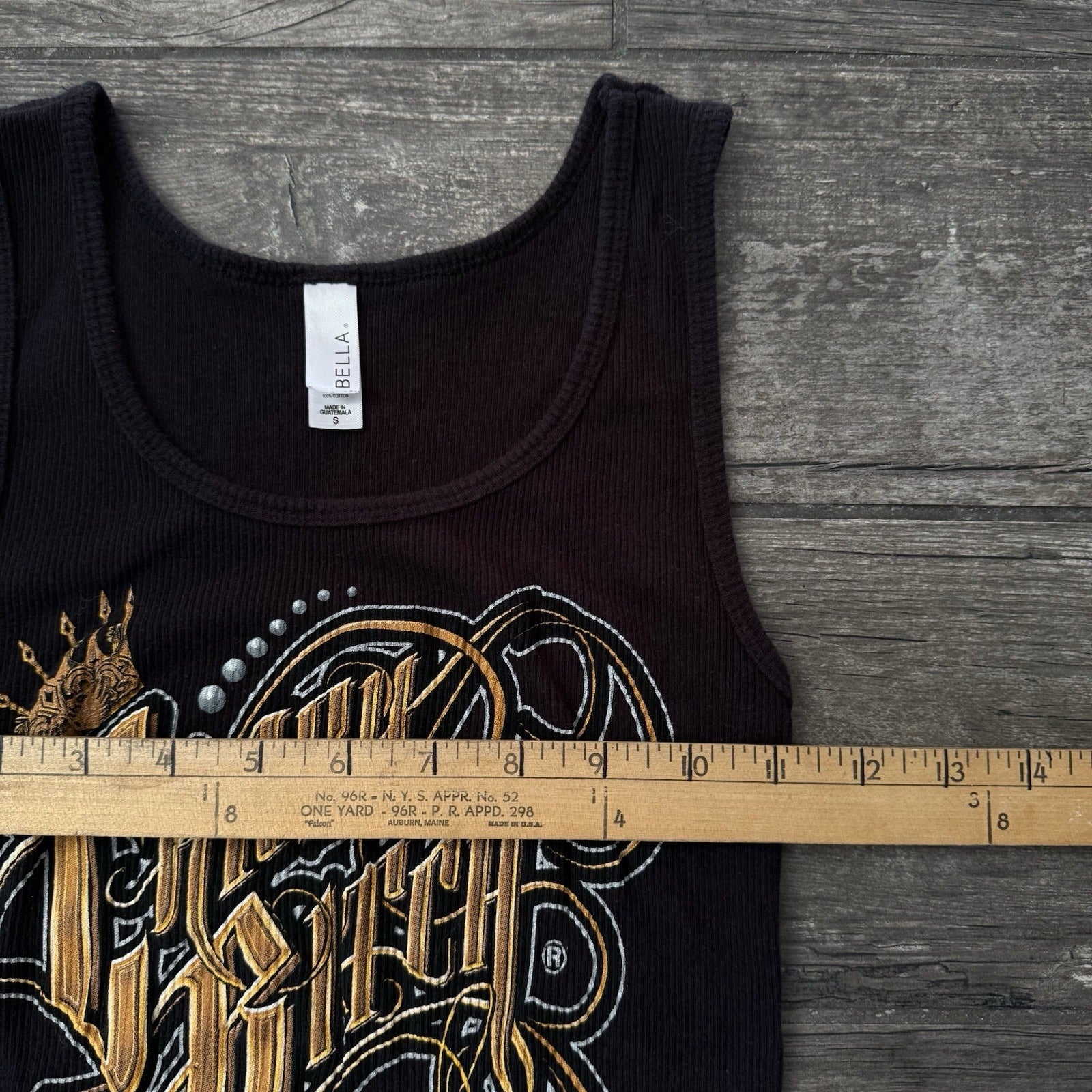 Y2K 'CRAZY BITCH ENOUGH SAID' BLACK TATTOO BIKER RIBBED GRAPHIC TANK TOP SZ S Yesterday's Fits Clothing Fashion Vintage Streetwear Fashion Item