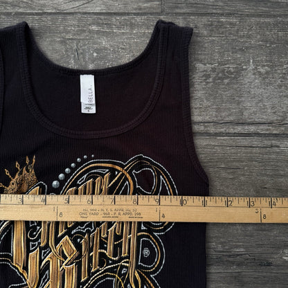 Y2K 'CRAZY BITCH ENOUGH SAID' BLACK TATTOO BIKER RIBBED GRAPHIC TANK TOP SZ S Yesterday's Fits Clothing Fashion Vintage Streetwear Fashion Item