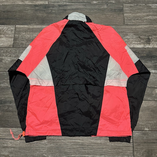 VTG 90s NIKE WINDBREAKER LIGHTWEIGHT ZIP UP JACKET PINK BLACK SZ M NEON Yesterday's Fits Clothing Fashion Vintage Streetwear Fashion Item
