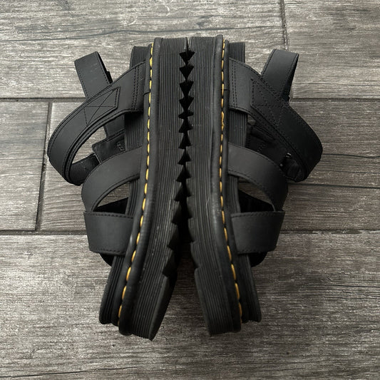 DR. MARTENS VOSS II PLATFORM STRAP SANDALS BLACK LEATHER WMNS SZ 10 JY004 Yesterday's Fits Clothing Fashion Vintage Streetwear Fashion Item