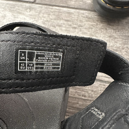DR. MARTENS VOSS II PLATFORM STRAP SANDALS BLACK LEATHER WMNS SZ 10 JY004 Yesterday's Fits Clothing Fashion Vintage Streetwear Fashion Item