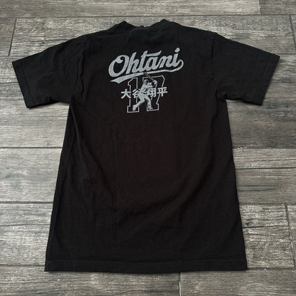 LOS ANGELES DODGERS SHOHEI OHTANI BACK 2 BACK MVP BASEBALL BLACK T-SHIRT SZ M