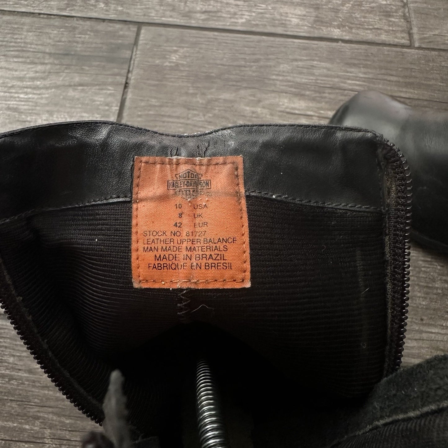 VTG HARLEY-DAVIDSON BLACK LEATHER ANKLE BOOTS FLAME EMBOSSED WMNS SZ 10 NO BOX Yesterday's Fits Clothing Fashion Vintage Streetwear Fashion Item