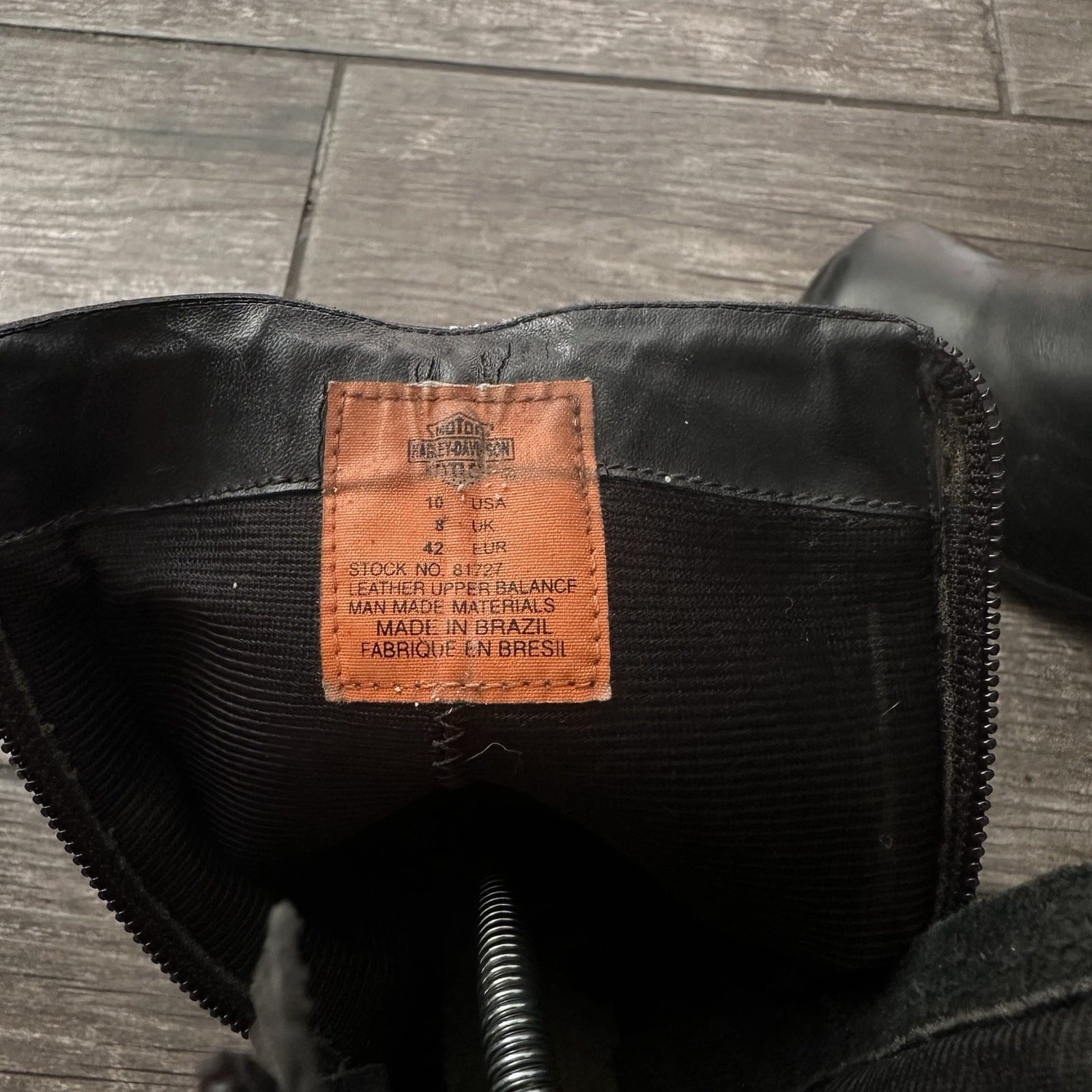 VTG HARLEY-DAVIDSON BLACK LEATHER ANKLE BOOTS FLAME EMBOSSED WMNS SZ 10 NO BOX Yesterday's Fits Clothing Fashion Vintage Streetwear Fashion Item